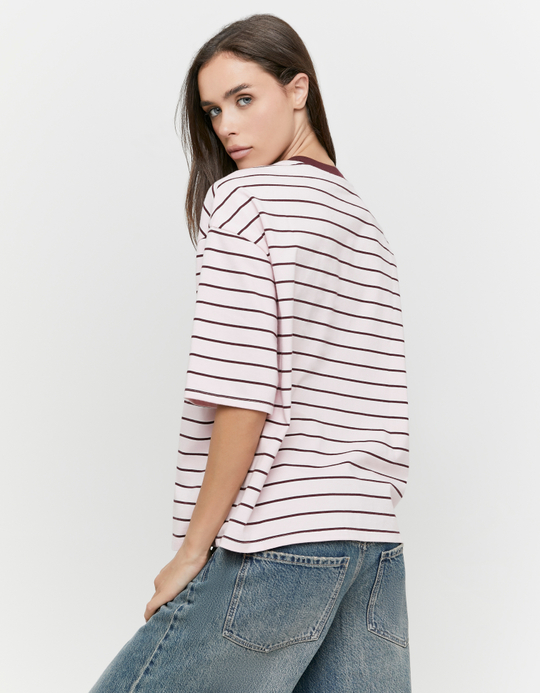 TALLY WEiJL, Blue Striped Basic T Shirt for Women