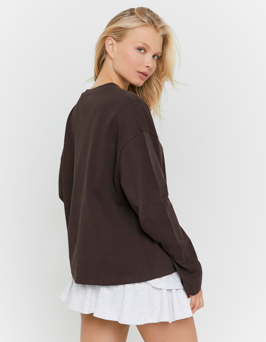 TALLY WEiJL, Brown Basic T-Shirt for Women