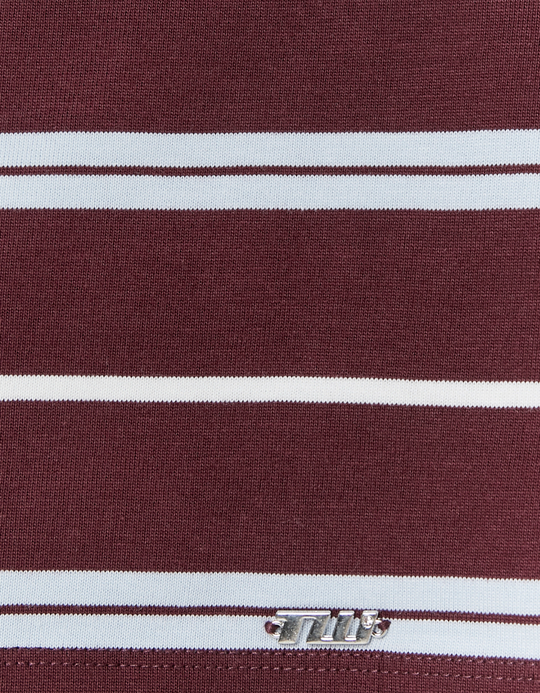 TALLY WEiJL, Burgundy Striped T-Shirt for Women