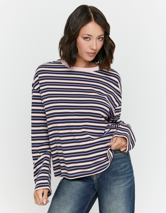 TALLY WEiJL, Pink Striped T Shirt for Women