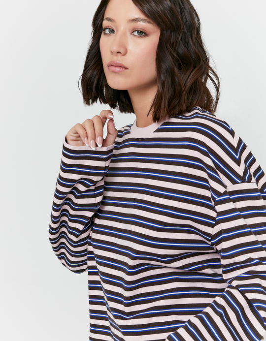 TALLY WEiJL, Pink Striped T Shirt for Women