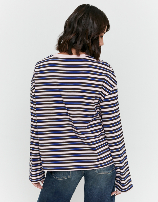 TALLY WEiJL, Pink Striped T Shirt for Women