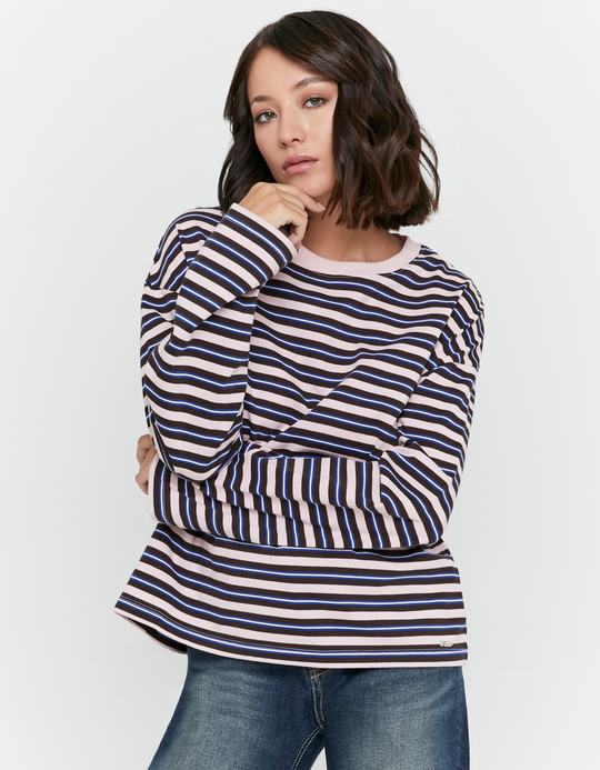 TALLY WEiJL, Pink Striped T Shirt for Women
