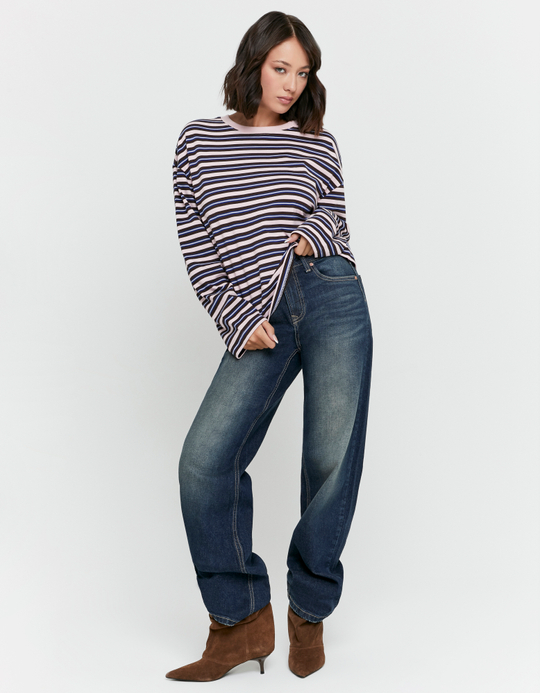 TALLY WEiJL, Pink Striped T Shirt for Women