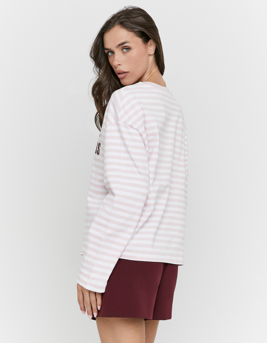 TALLY WEiJL, Pink Stripe Printed T-Shirt for Women