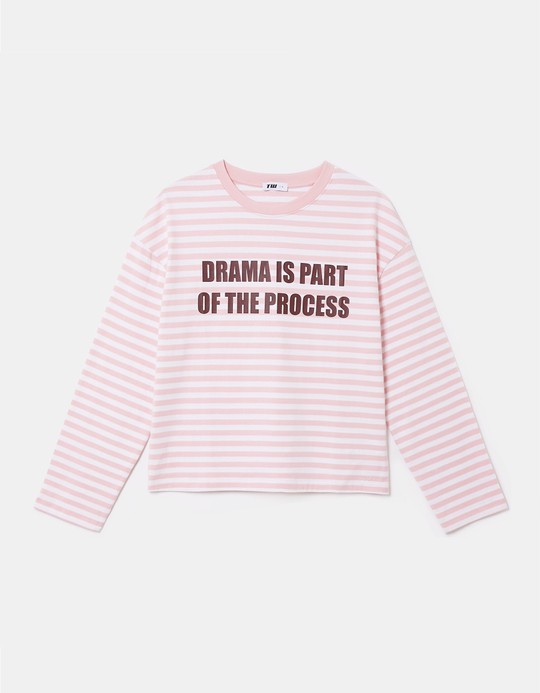 TALLY WEiJL, Pink Stripe Printed T-Shirt for Women