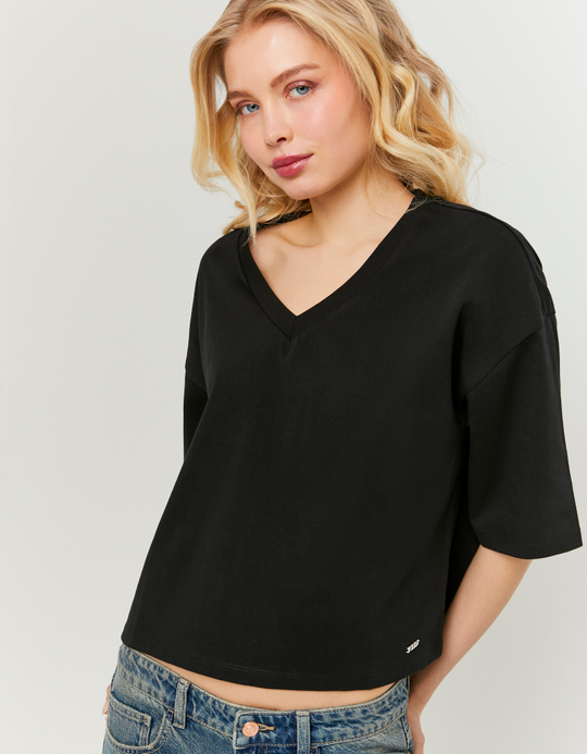 TALLY WEiJL, T-Shirt Basique Noir for Women