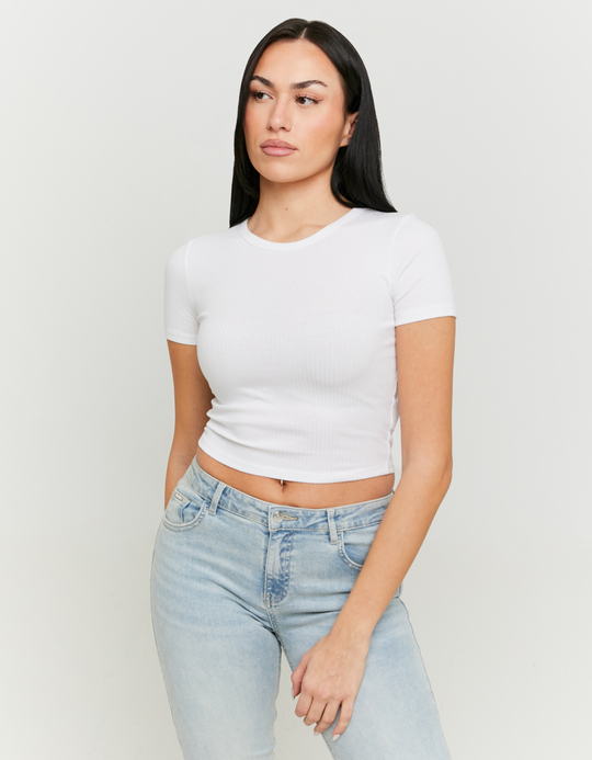 TALLY WEiJL, T-Shirt Blanc Basique for Women