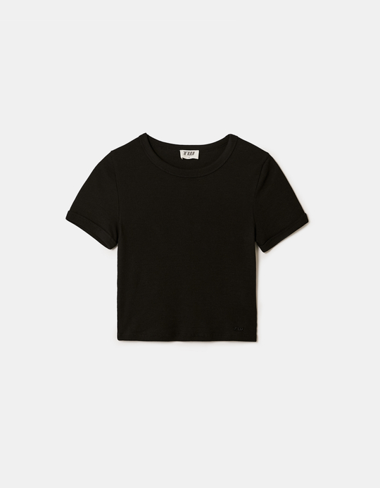 TALLY WEiJL, Black Basic T-shirt for Women