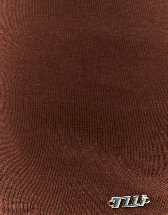 TALLY WEiJL, Braunes Basic Langarm-T-Shirt for Women