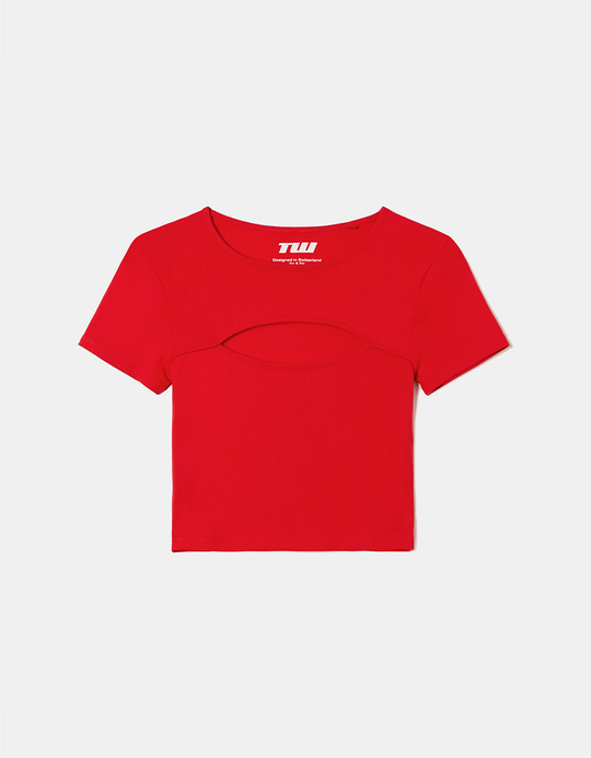 TALLY WEiJL, Cut Out Cropped Top for Women
