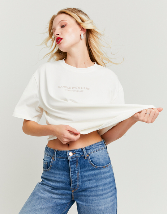 TALLY WEiJL, White Printed T-shirt for Women