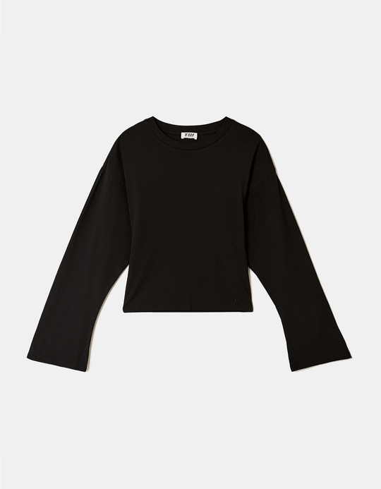 TALLY WEiJL, Black Long Sleeve T Shirt for Women