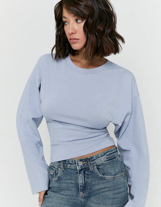 TALLY WEiJL, Blue Long Sleeve T Shirt for Women