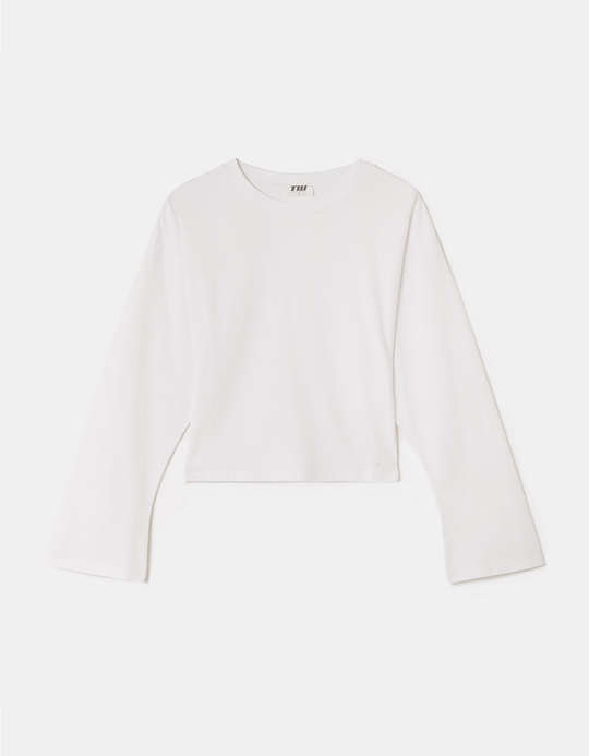 TALLY WEiJL, White Long Sleeve T Shirt for Women