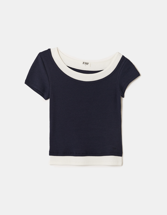 TALLY WEiJL, Blue Basic T-shirt for Women