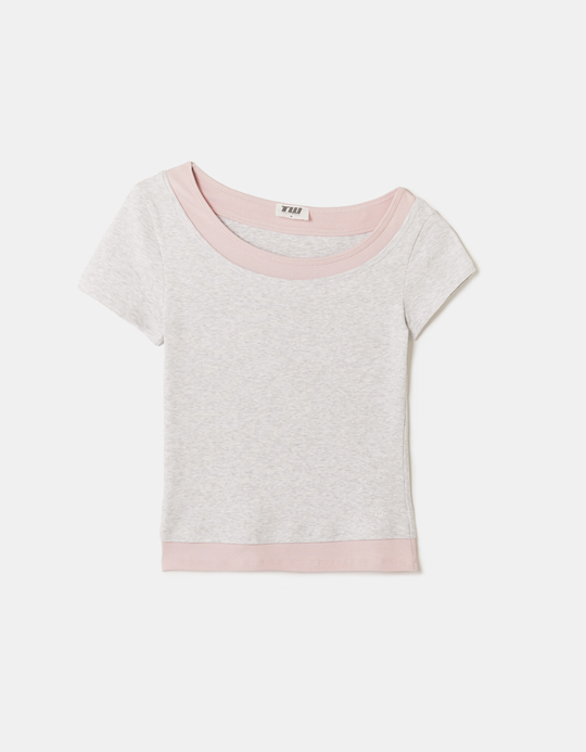 TALLY WEiJL, Grey Basic T-shirt for Women