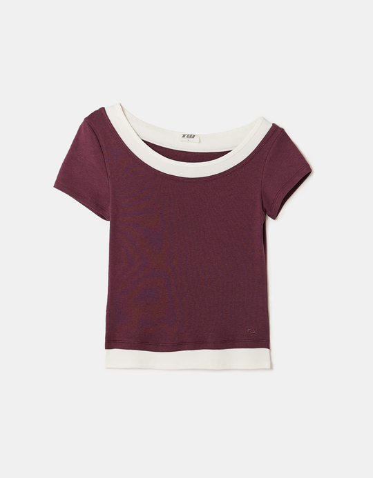 TALLY WEiJL, T-shirt basic viola for Women