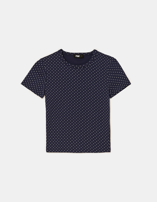 TALLY WEiJL, Gepunktetes Cropped T-Shirt for Women