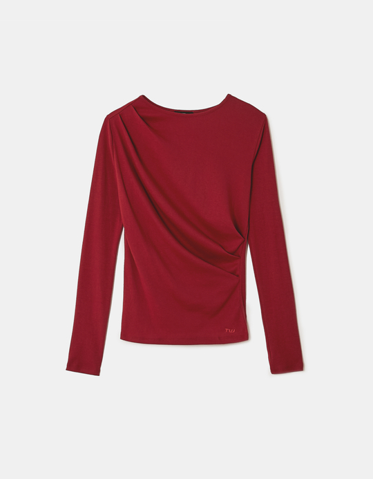 TALLY WEiJL, T-shirt Μακρύ Μανίκι Κόκκινο for Women