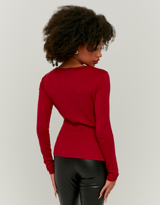 TALLY WEiJL, T-shirt Μακρύ Μανίκι Κόκκινο for Women