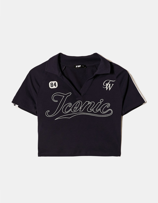 TALLY WEiJL, Polo Bleu Foncé Imprimé for Women