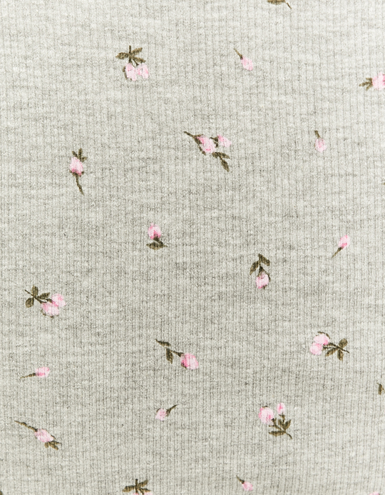 TALLY WEiJL, Floral Basic T-Shirt with Lace Detail for Women