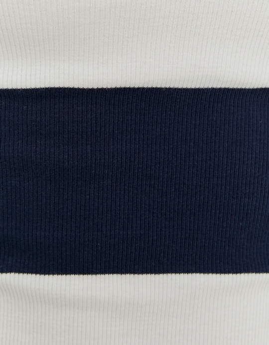 TALLY WEiJL, T-Shirt Rayé Blanc à Manches Longues for Women