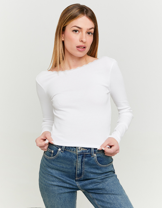 TALLY WEiJL, Maglietta Bianca con Schiena Aperta for Women