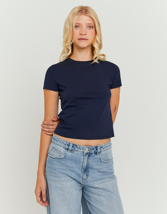 TALLY WEiJL, Basic Blue T-Shirt for Women