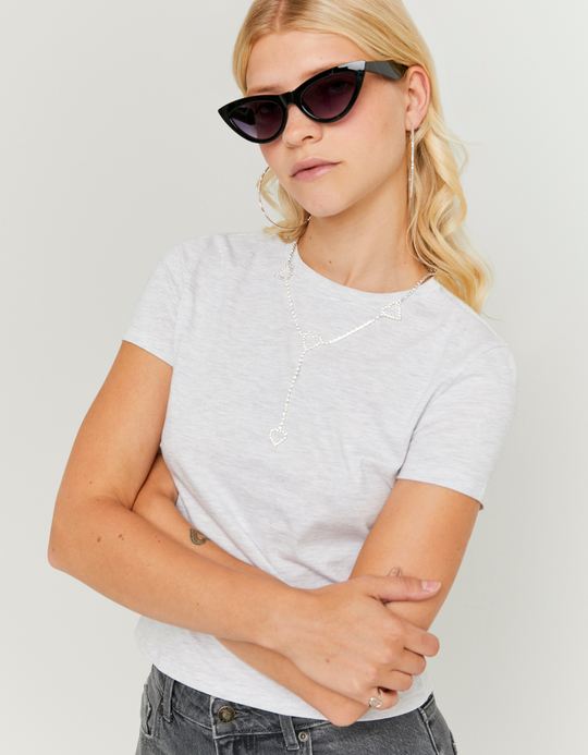 TALLY WEiJL, Basic Grey T-Shirt for Women