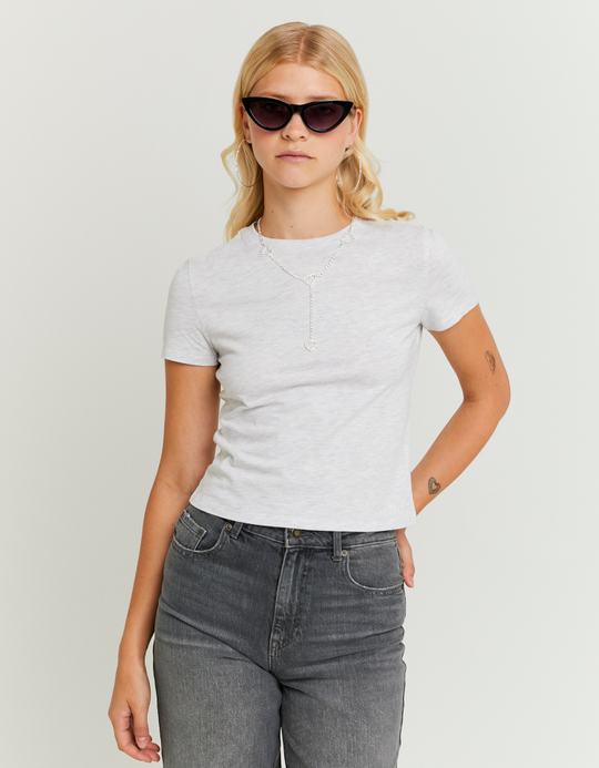TALLY WEiJL, Basic Grey T-Shirt for Women