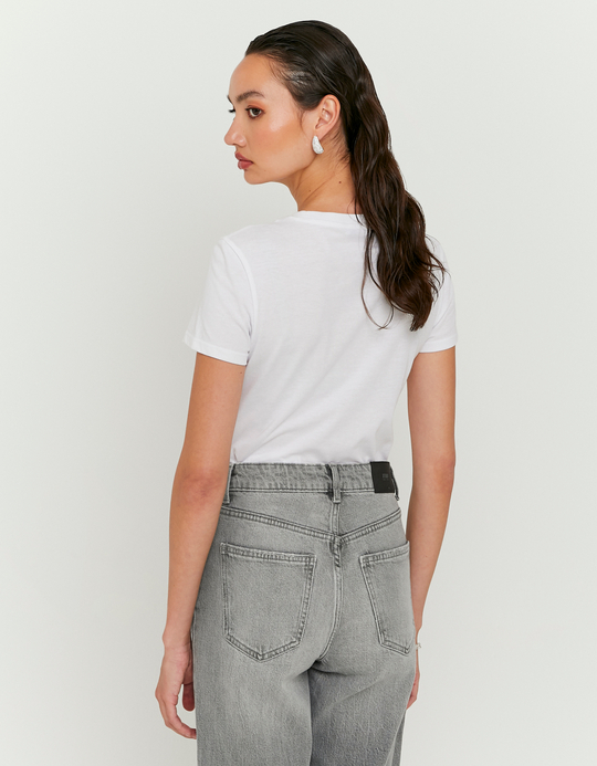 TALLY WEiJL, White Printed T-Shirt for Women