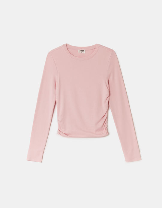 TALLY WEiJL, Pinkes Draped Langarmshirt for Women