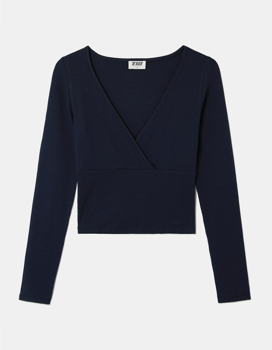 TALLY WEiJL, Blue Long Sleeve Top for Women