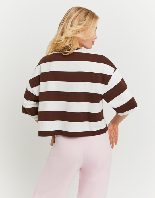 TALLY WEiJL, Brown Printed T-Shirt for Women