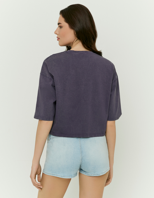 TALLY WEiJL, Lila Bedrucktes Oversize T Shirt for Women