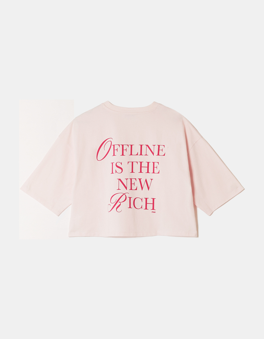 TALLY WEiJL, Pink Oversized Printed T-Shirt for Women