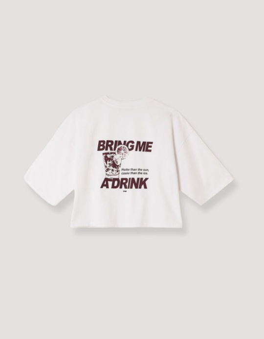 TALLY WEiJL, White Oversized Printed T-Shirt for Women
