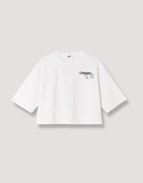 TALLY WEiJL, T Shirt Oversize Bianca Stampata for Women