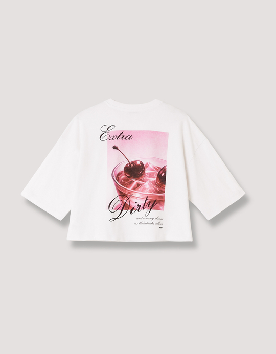 TALLY WEiJL, T Shirt Oversize Bianca Stampata for Women