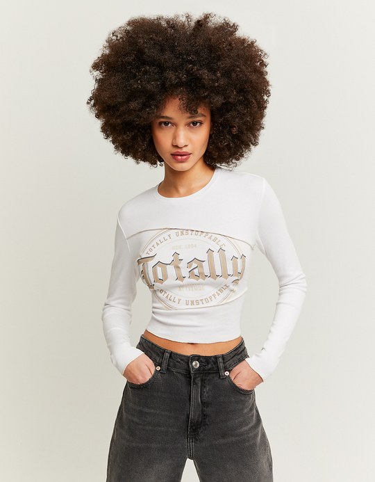 TALLY WEiJL, T-shirt Fantasia Bianca for Women
