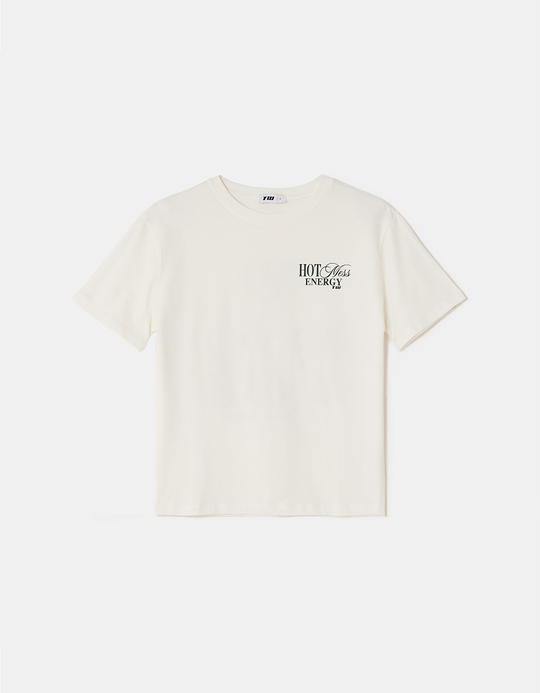 TALLY WEiJL, T-Shirt Blanc Imprimé for Women