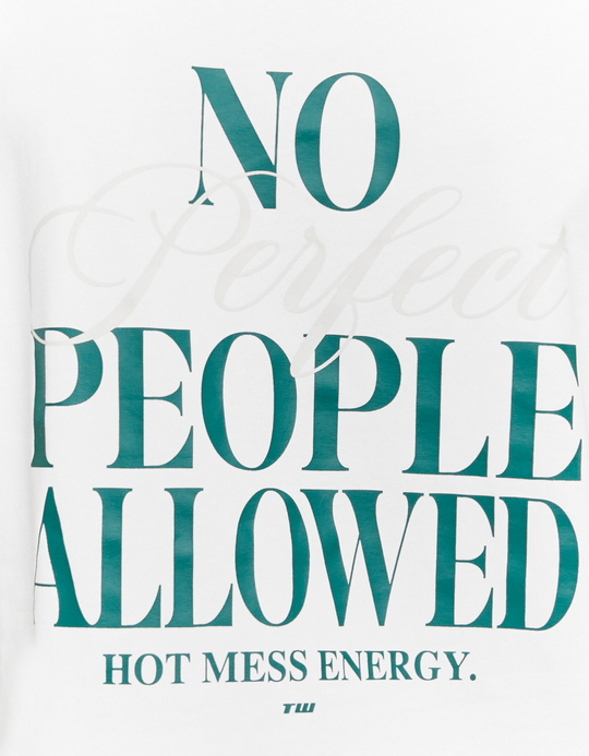 TALLY WEiJL, White Printed T-Shirt for Women
