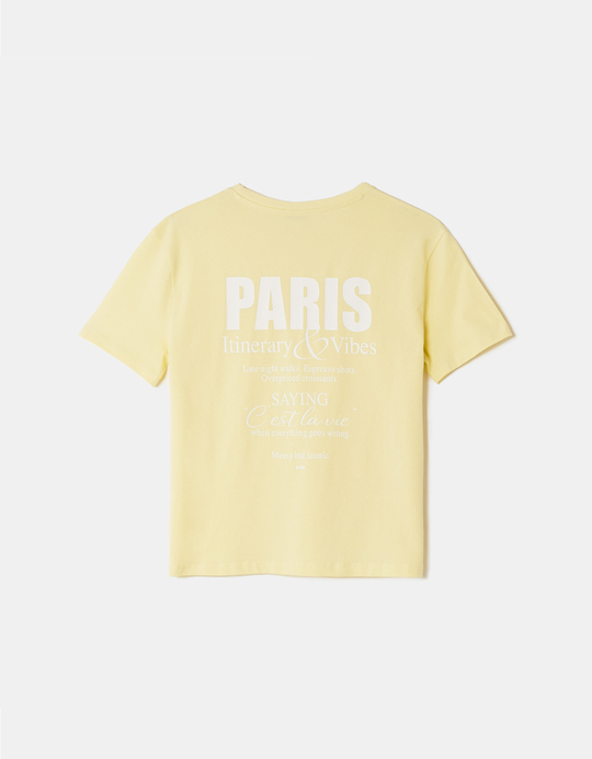 TALLY WEiJL, T-Shirt Jaune Imprimé for Women