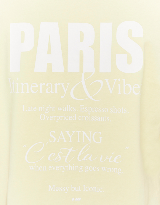 TALLY WEiJL, Yellow Printed T-Shirt for Women