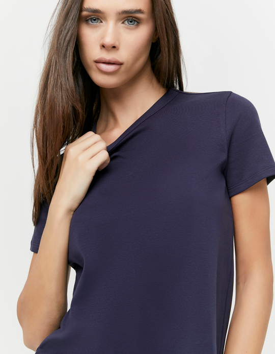 TALLY WEiJL, T-Shirt Basic Bleu for Women