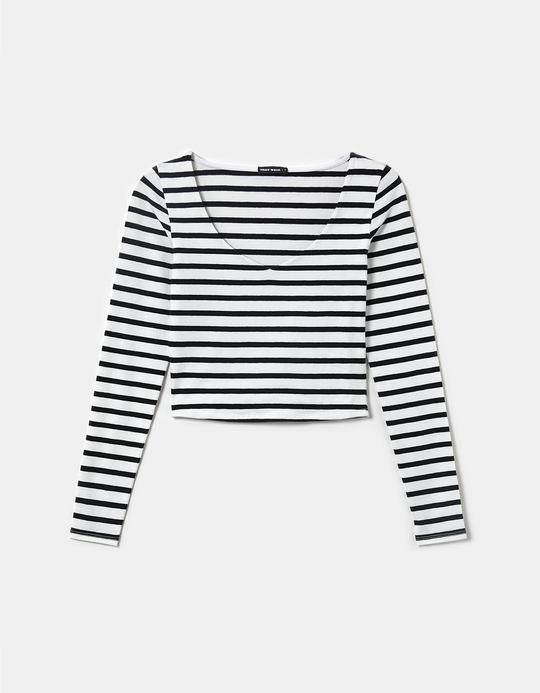 TALLY WEiJL, T-Shirt manches longues basique rayé for Women