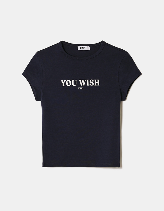 TALLY WEiJL, Blue Printed T-Shirt for Women