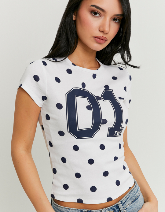 TALLY WEiJL, White Printed T-shirt for Women